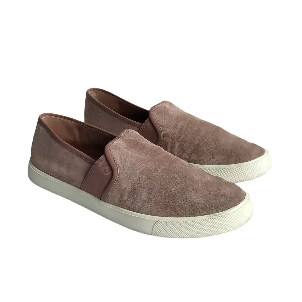 Vince Blair Suede Slip On Platform Sneakers Size 9 Pink Academia Minimalist